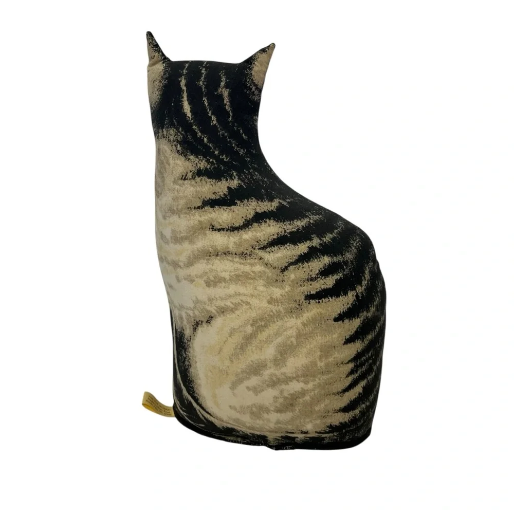 The Toy Works VTG Kitty Cat Tabby Striped Stuffed Pillow or Doorstop